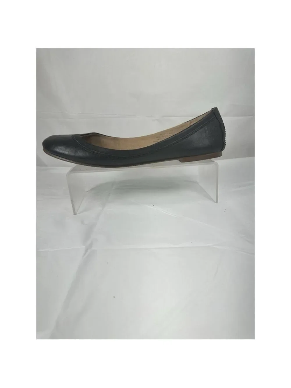 70 Post Paris flat black Leather slip On Mexico size 8